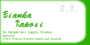 bianka kaposi business card